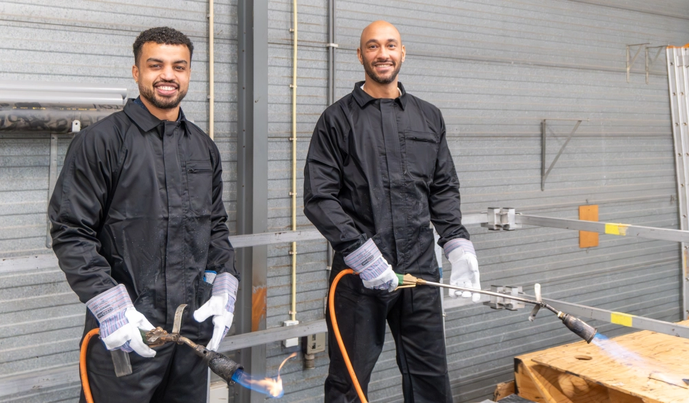 Vakbondsbestuurders in het praktijklokaal